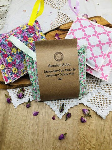 Lavender Eye Mask & Lavender Pillow Set
