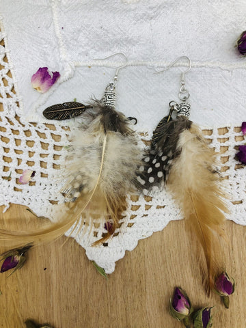 Lammas Celebation Feather Earrings
