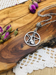 Ostara pentagram & Hare Pendant