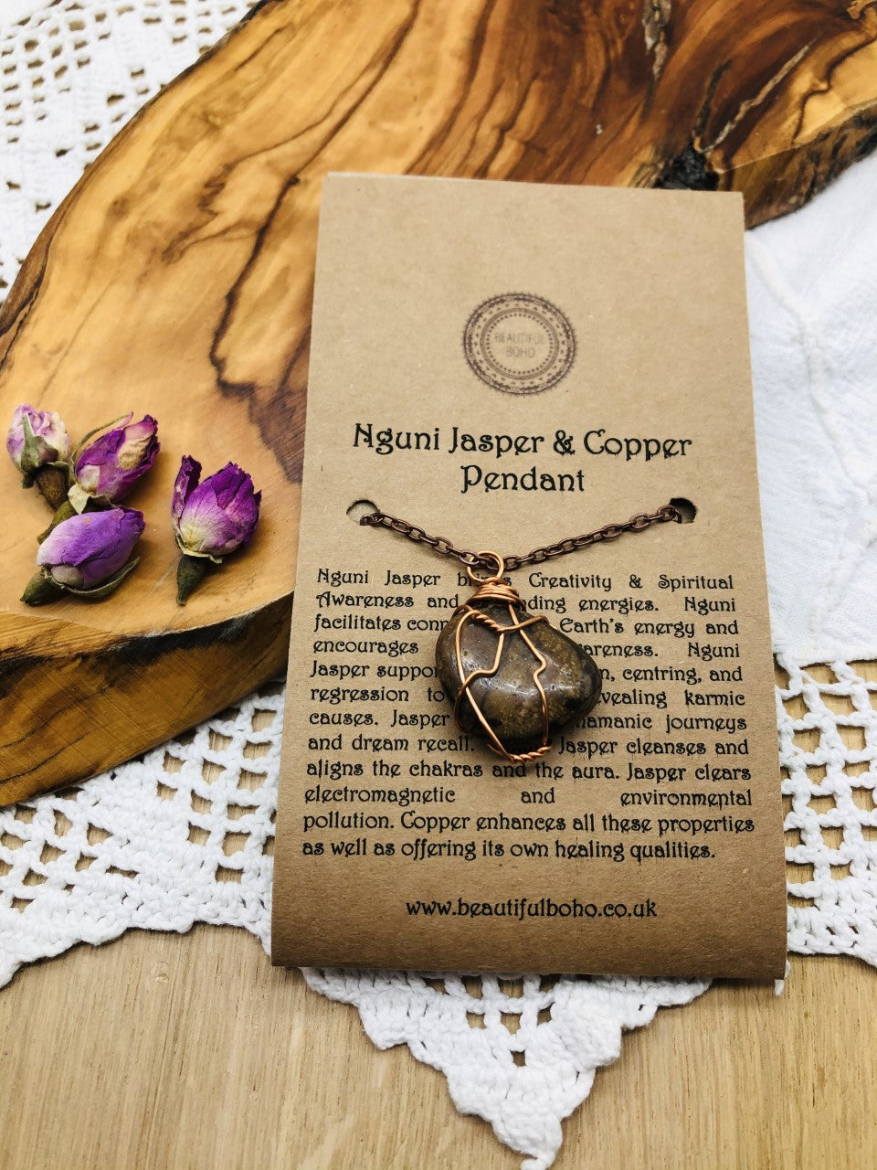 Nquni Jasper & Copper Pendant