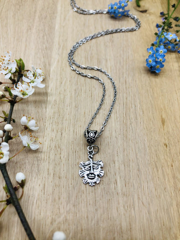 The Green Man Pendant & Earring Set