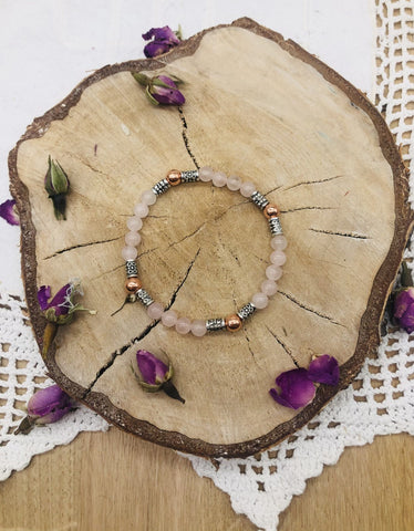 Rose Quartz & Copper Holistic Healing Bracelet