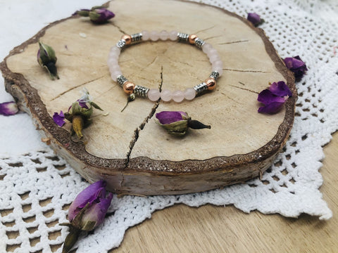 Rose Quartz & Copper Holistic Healing Bracelet