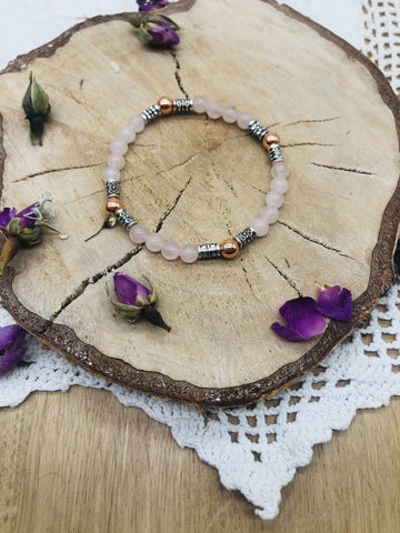 Rose Quartz & Copper Holistic Healing Bracelet