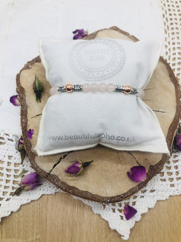 Rose Quartz & Copper Holistic Healing Bracelet