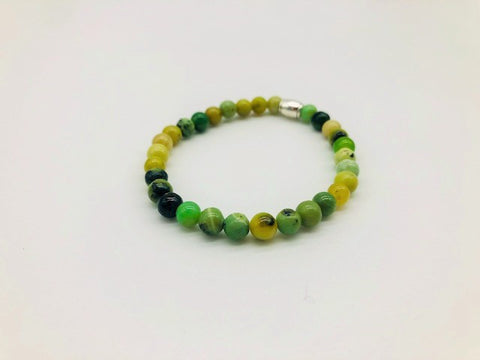 Simply Crystal Emotionally Grounding Chrysoprase Small Bead Bracelet