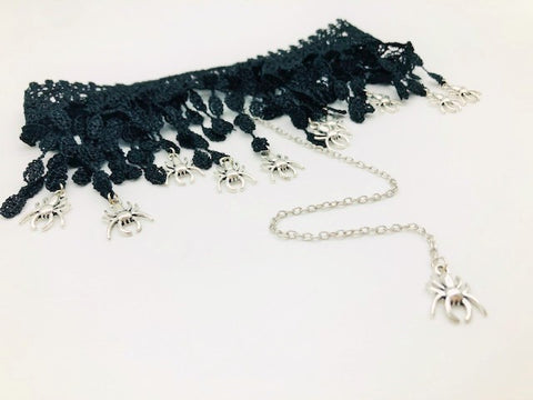 Wicca Lace Spiders Web Choker