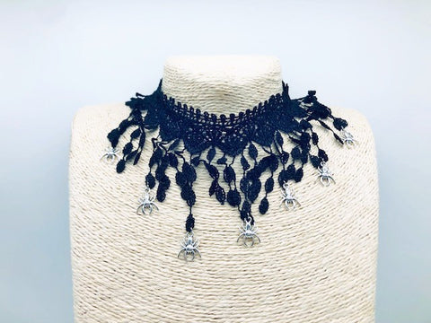 Wicca Lace Spiders Web Choker