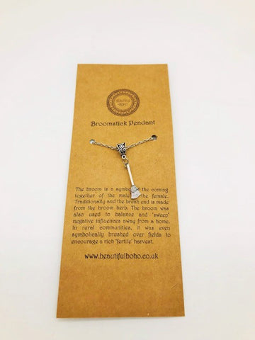 Wicca Broomstick Pendant