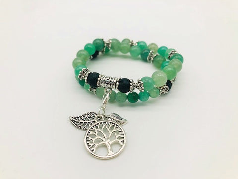 Green Aventurine Aroma Holistic Healing Wealth, Health & Prosperity Bracelet & Necklace