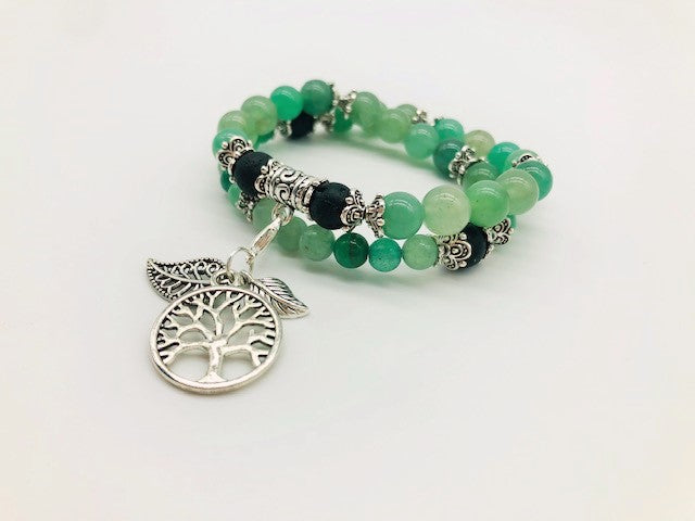 Green Aventurine Aroma Holistic Healing Wealth, Health & Prosperity Bracelet & Necklace