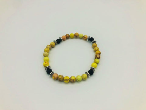 Solar Plexus chakra Balancing Yellow Jasper Aroma Holistic Healing Bracelet