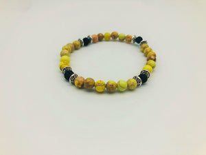 Solar Plexus chakra Balancing Yellow Jasper Aroma Holistic Healing Bracelet