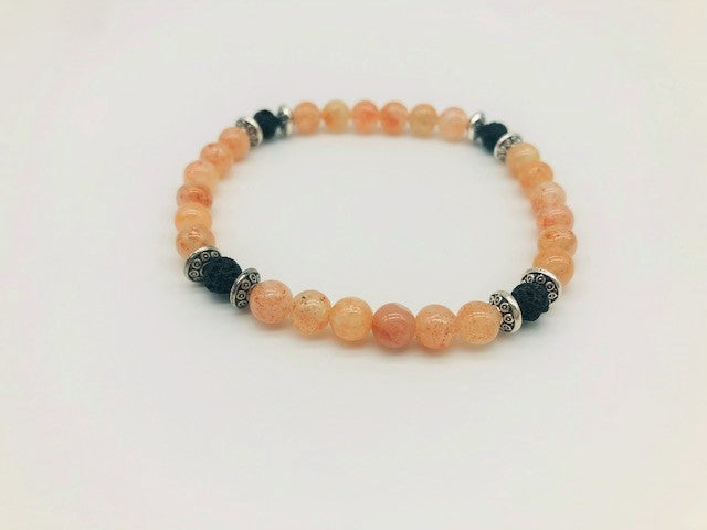 Solar Plexus Chakra Balancing Sunstone Aroma Holistic Healing Bracelet