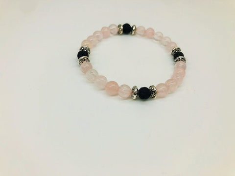 Heart Chakra Balancing Rose Quartz Aroma Holistic Healing Bracelet