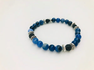 The Throat Chakra Balancing Sodalite Aroma Holistic Healing Bracelet