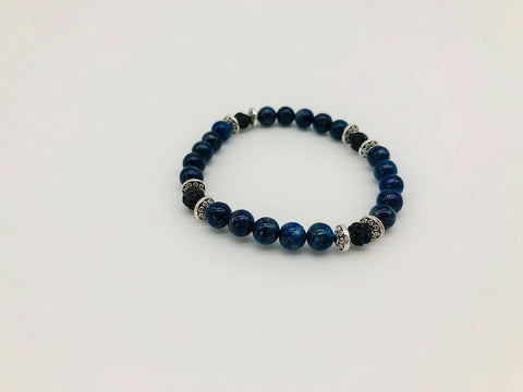 Third Eye Chakra Balancing Lapis Lazuli Aroma Holistic Healing Bracelet