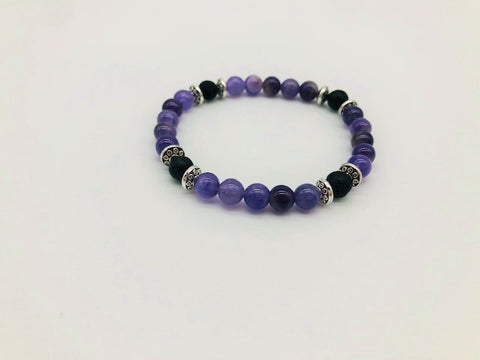 Third Eye Chakra Balancing Amethyst Aroma Holistic Healing Bracelet