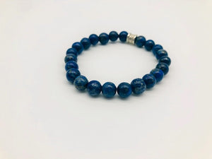 Lapis Lazuli Positivty & Happiness Large Bead Simply Crystal Bracelet