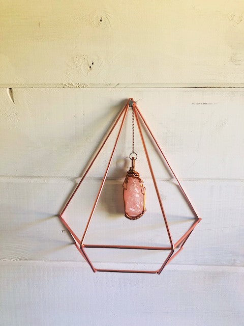 Positivity & Happiness Rose Quartz The stone of Unconditional Love Wall Hanging