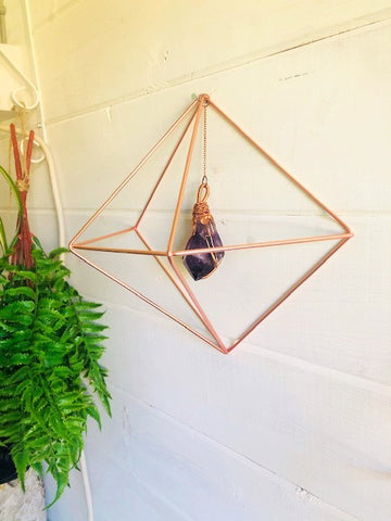 Creativity & Spiritual Awareness Amethyst Crystal Wall Hanging