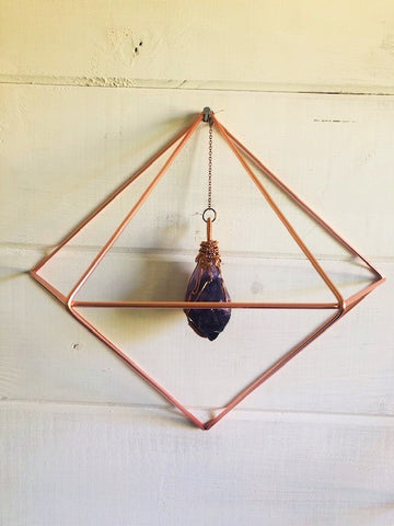 Creativity & Spiritual Awareness Amethyst Crystal Wall Hanging