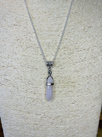 Double Terminated Unconditional Love Rose Quartz Crystal Pendant