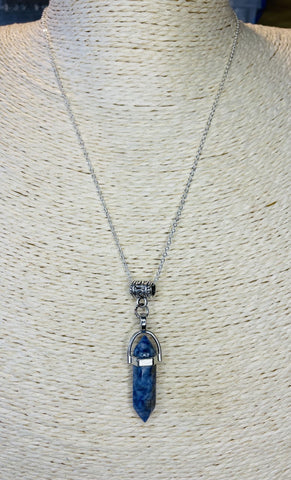 Double Terminated Physical & Emotional Wellness Sodalite Crystal Pendant