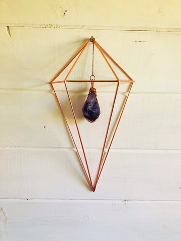 Creativity & Spiritual Awareness Amethyst Crystal Wall Hanging