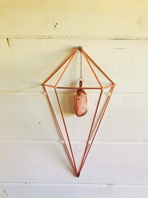 Positivity & Happiness Rose Quartz The stone of Unconditional Love Wall Hanging