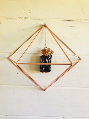 Protection & Negativity deflection Black Tourmaline Crystal Wall Hanging