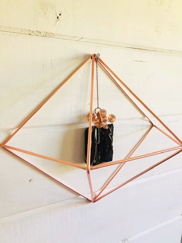 Protection & Negativity deflection Black Tourmaline Crystal Wall Hanging
