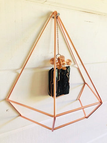 Protection & Negativity deflection Black Tourmaline Crystal Wall Hanging