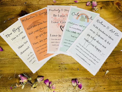 Children's Seed Paper Affirmation Cards - Full Collection