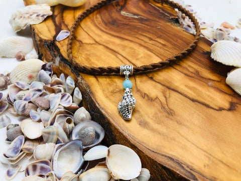 Seashell & Aquamarine Choker