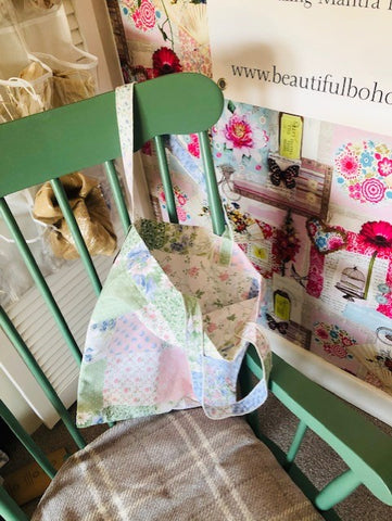 Hand Made Patchwork  reclaimed material Tote Bag