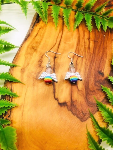 Rainbow Angel Earrings