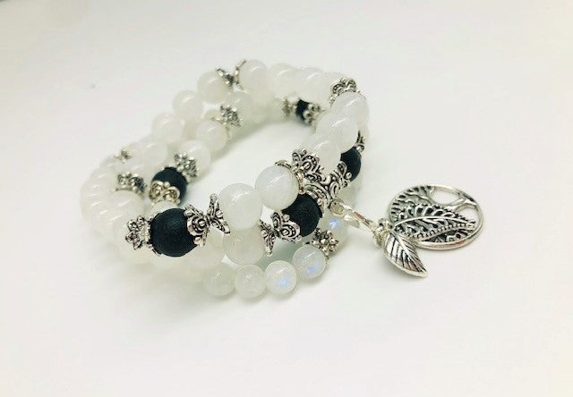 White Moonstone Calming & Balancing Aroma Jewellery