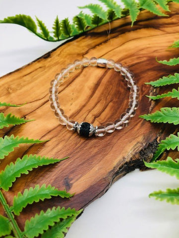 Clear Quartz Simply Crystal Scented Bracelet for Physical & Emotional wellness