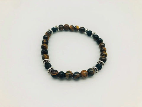Sacral Chakra Balancing Tigers Eye Aroma Holistic Healing Bracelet