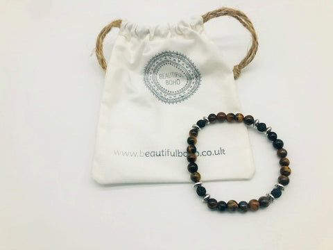 Sacral Chakra Balancing Tigers Eye Aroma Holistic Healing Bracelet