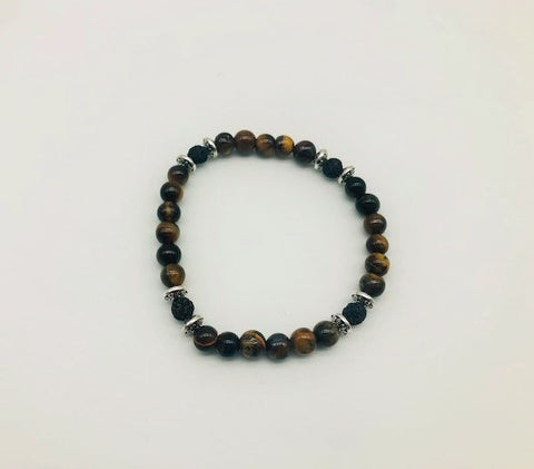 Sacral Chakra Balancing Tigers Eye Aroma Holistic Healing Bracelet