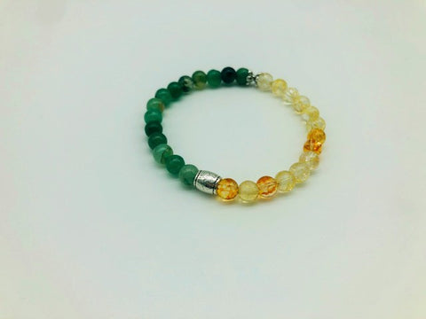 Wealth luck & prosperity simply crystal small bead bracelet