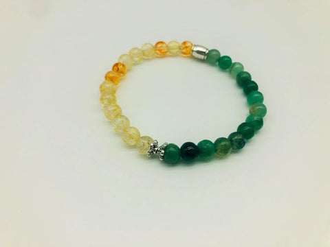 Wealth luck & prosperity simply crystal small bead bracelet